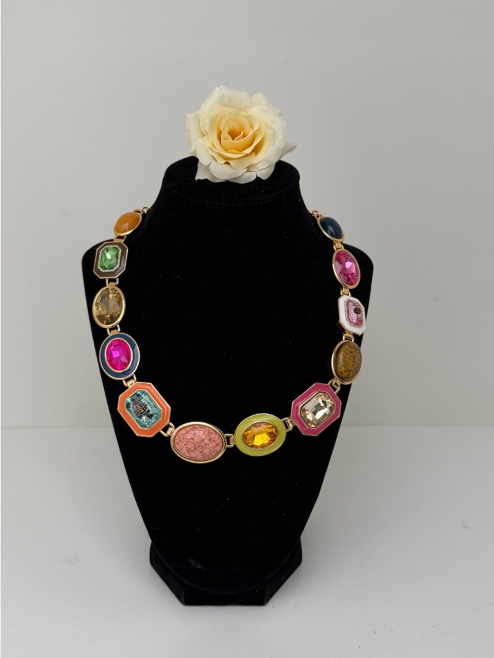 Kurt Geiger Multicolor Gemstone Statement Necklace. New ☀️ Luxurious Box Free ☀️ - Picture 6 of 17